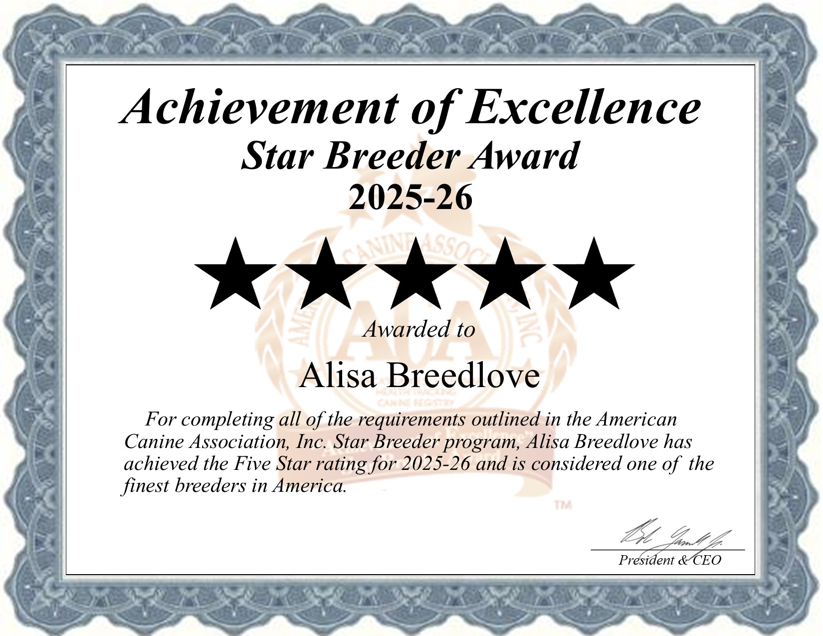 Alisa, Breedlove, dog, breeder, star, certificate, Alisa-Breedlove, Waynesville, MO, Missouri, puppy, dog, kennels, mill, puppymill, usda, 5-star, aca, ica, registered, Pomeranian, none